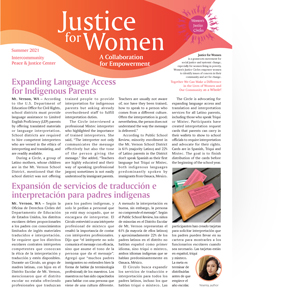 Justice for Women Summer 2021 newsletter